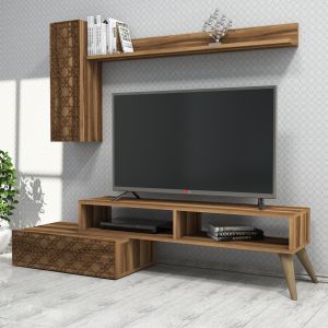 Тв секция Hm9518,03 меламин в цвят орех 150x37,2x37,8hcm