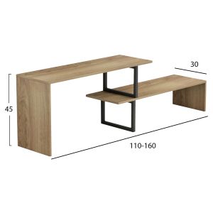 Тв сет в 2 части Briggite меламин 110-160x30x45hcm Hm8893,11