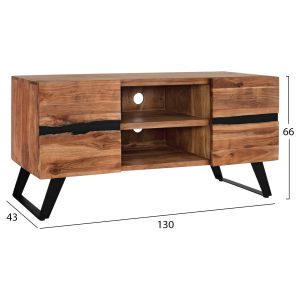 TV cabinet Alicia-a solid acacia 130x43x66cm Hm8174,11
