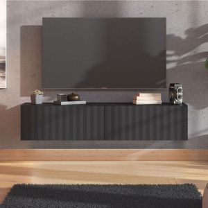 Тв шкаф Antibes Tv 154 2k2v черен дъб/черно матово фолио 154x42x32см