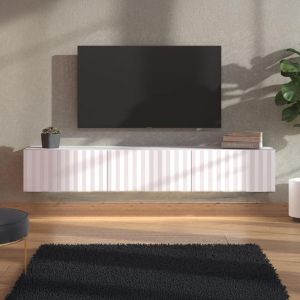 TV cabinet Antibes Tv 192 3k3v white/white matte foil color 192x42x32cm