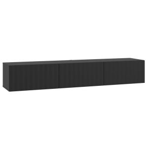 TV cabinet Antibes Tv 192 3k3v black oak/black matte foil color 192x42x32cm