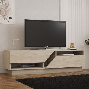 Cogo TV cabinet with travertine look 160x40x45cm