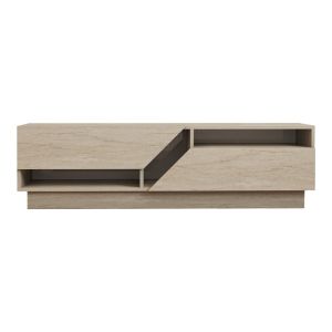 Cogo TV cabinet with travertine look 160x40x45cm