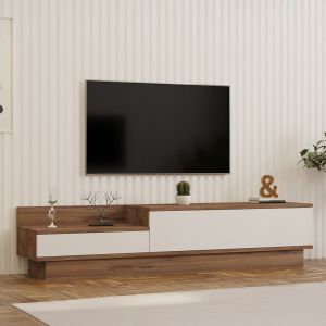 TV cabinet Eclipse in white-anthracite shade 160x35x35cm