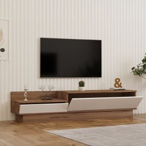TV cabinet Eclipse in white-anthracite shade 160x35x35cm