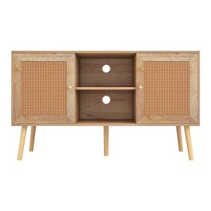 TV cabinet Finian-colm melamine and rattan Hm9223,11 natural color