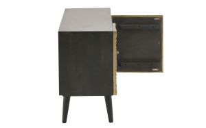 Тв шкаф Golden Eye мангово дърво масив златен метален обков 130х40х60cm