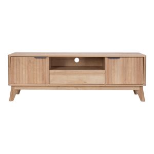 TV cabinet Hamea Mdf in natural color 145x39.5x49cm