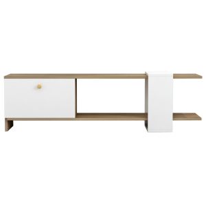 TV cabinet Henriette Hm8900,11 made of melamine color white/sonoma 120x25x37hcm