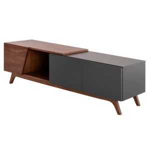 TV cabinet Hudson Hm9748 made of Mdf with walnut veneer 180x40x50hcm