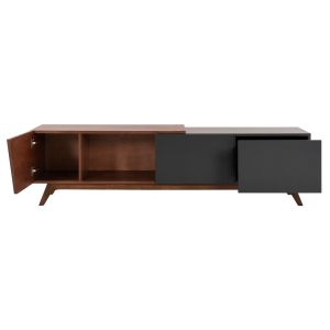 TV cabinet Hudson Hm9748 made of Mdf with walnut veneer 180x40x50hcm