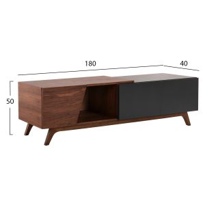 TV cabinet Hudson Hm9748 made of Mdf with walnut veneer 180x40x50hcm
