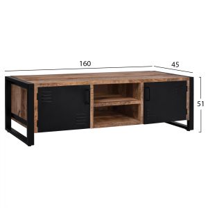TV cabinet Industrial Hm8189,11 solid mango 160x45,5x51