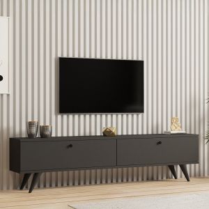 TV cabinet Jate in white 160x25x40cm