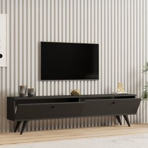 TV cabinet Jate in white 160x25x40cm