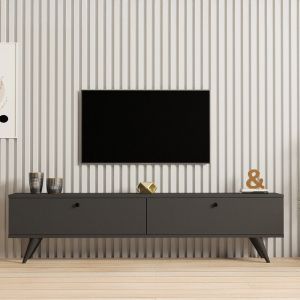 TV cabinet Jate in white 160x25x40cm