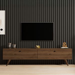 Jate walnut TV cabinet 160x25x40cm
