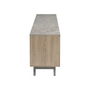 Kasandra TV cabinet in beige marble-sonoma shade 180x35x48.5cm