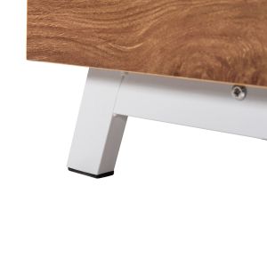 TV cabinet Kimia Hm8902.12 made of melamine, white/natural color, 180χ35χ48.5hcm