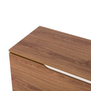 TV cabinet Kimia Hm8902.12 made of melamine, white/natural color, 180χ35χ48.5hcm