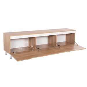 TV cabinet Kimia Hm8902.13 made of melamine, white/sonoma color 180χ35χ48.5hcm