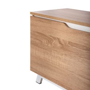 TV cabinet Kimia Hm8902.13 made of melamine, white/sonoma color 180χ35χ48.5hcm
