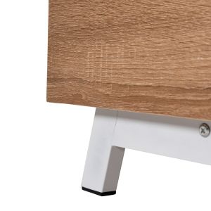 TV cabinet Kimia Hm8902.13 made of melamine, white/sonoma color 180χ35χ48.5hcm
