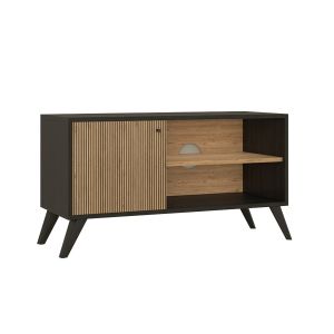Тв шкаф Kruden Hm9443.11 меламин в черно-натурален 100x40x51hcm.