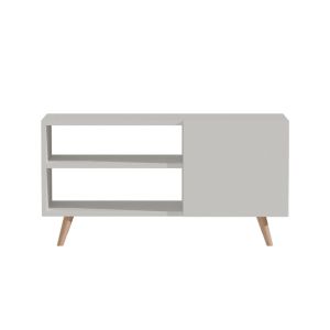 Orianne melamine TV cabinet, white/natural color, 90x32x46cm