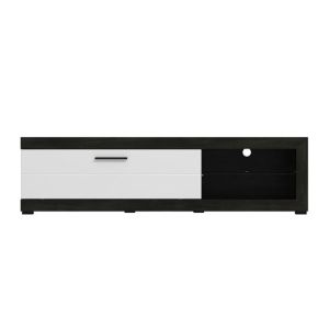 TV cabinet Remo Artisan oak / white foil high gloss 162x42x44cm