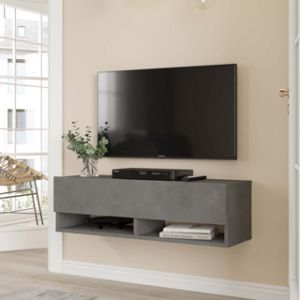 Roscoe TV cabinet made of melamine, dark gray color 100x31.5x29.6cm