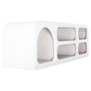 TV cabinet Santorini Wood Handyr solid mango wood white color 130x40x45hcm Hm9704
