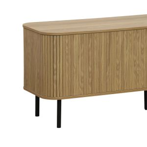 TV cabinet Scandi Mdf natural color with black metal legs 150x45x57.5cm