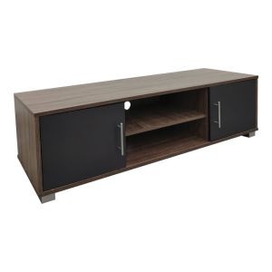 Serank TV cabinet in oak-anthracite color 120x40x40cm