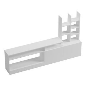 Seruno TV cabinet in white 170x25x100cm