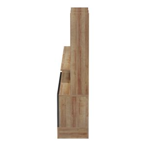 Seruno TV cabinet made of oak with black marble 170x25x100cm