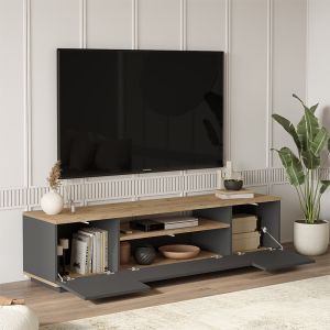 TV cabinet Soren sonoma/anthracite 180x44.5x44.6cm