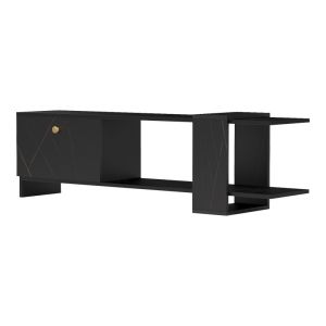 TV cabinet Standi in black-black marble lampshade 120x25x36.8 cm