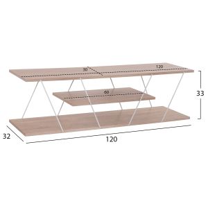 TV cabinet Tars 8922.14 sonoma and white