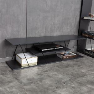 TV cabinet Tars color dark gray/black 120x30x33cm