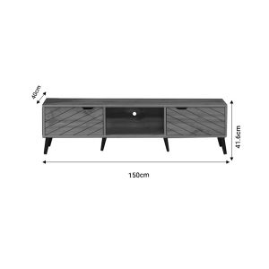 Thelma TV cabinet made of melamine, sonoma color, 150x40x41.6cm