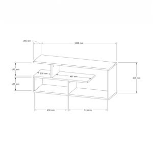 Waldo TV cabinet made of melamine in natural color 100x29.5x40cm