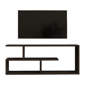 Waldo melamine TV cabinet, black/dark gray, 100x29.5x40cm