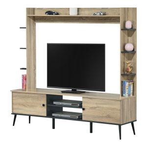 Zezan TV cabinet in Sonoma-dark gray 182.5x40x162cm