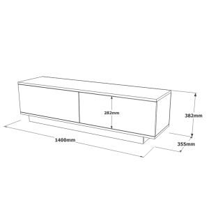 TV cabinet Zoeva 140x35.5x38cm