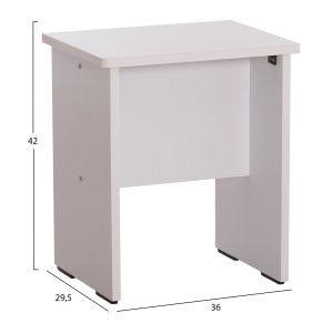Тоалeтка с огледало и табуретка Crystel Hm9938.01 меламин в бяло 74x39x155hcm.