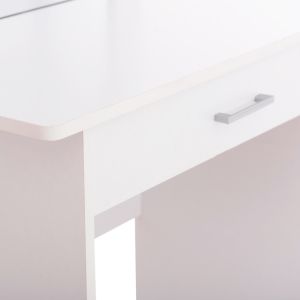 Тоалeтка с огледало и табуретка Crystel Hm9938.01 меламин в бяло 74x39x155hcm.