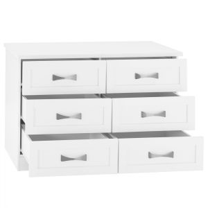 Dressing table - melamine chest of drawers in white color Hm317.05