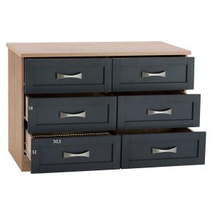 Dressing table - melamine chest of drawers in sonoma and gray Hm317.04
